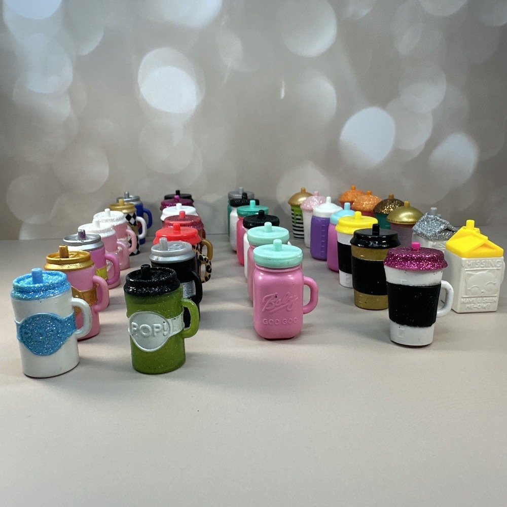 Lol Surprise Doll‎ Bottles Lot Of 33 Cups Drinks Accessories Sippy Pop